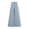 Max Mara Wide-leg High-waist Jeans With Classic Five-pocket Styling In Blue