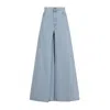 Max Mara Wide-leg High-waist Jeans With Classic Five-pocket Styling In Blue