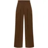 Max Mara Pantalone Dalla Gamba Ampia Axe1234 In Cammello Donna In Brown