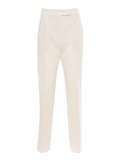 Max Mara Belt-loop Casual Pants In White