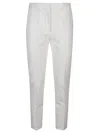 Max Mara Slim Cut Straight Leg Trousers In White