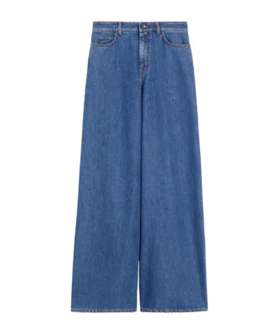 Max Mara Jeans With Belt Loops In Blue