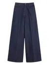 Max Mara Wide-leg Denim Trousers Five Pockets In Blue