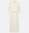 Max Mara Jene Linen And Silk-blend Maxi Dress In White