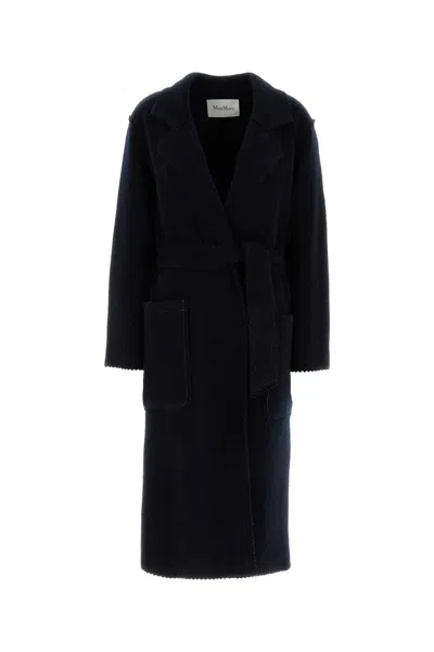 MAX MARA CAPPOTTO JENE IN MISTO LANA BLU NOTTE DONNA