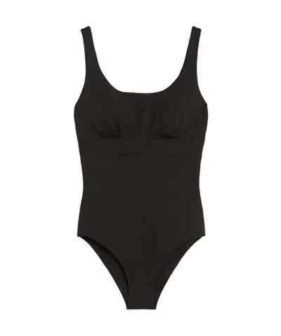 Max Mara Jersey Active-style Swimsuit In Black