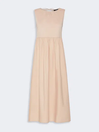 Max Mara Jersey And Cotton Poplin Dress In Multi