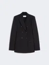 Max Mara Mxmricetta Jacket Navy In Black
