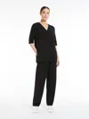 Max Mara Jersey Crepe Carrot Trousers In Black