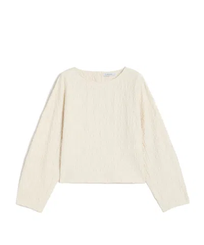 Max Mara Jersey Crew-neck Blouse In Multi