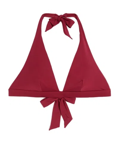 Max Mara Jersey Halter Bikini Top - Geranium In Multi
