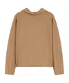 Max Mara Jersey Hooded Sweatshirt In Brown