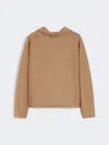 Max Mara Jersey Hooded Sweatshirt In Brown