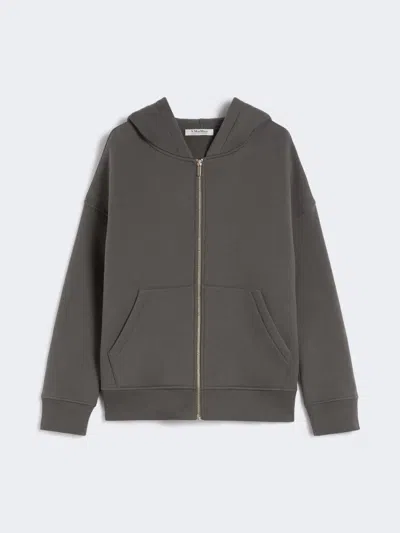 Max Mara Jersey Hooded Sweatshirt In Green