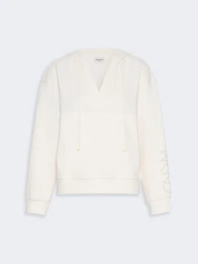Max Mara Jersey Hoodie In White