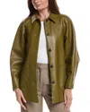 Max Mara Solid Color Full-length Jackets In Green