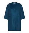 Max Mara Jersey Mesh Jacket In Navy