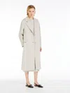 Max Mara Jersey Midi Coat In Ecru