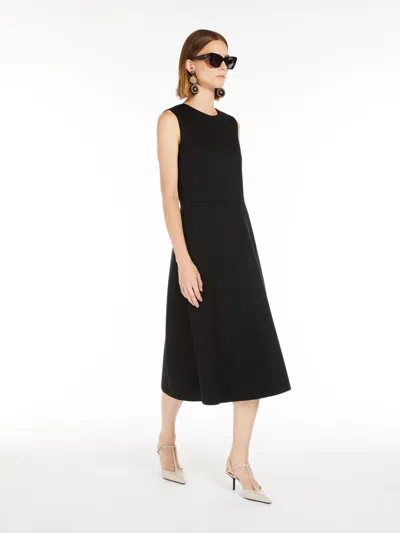 Max Mara Jersey Midi Dress In Black