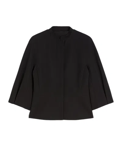 Max Mara Jersey Piqué Jacket In Black