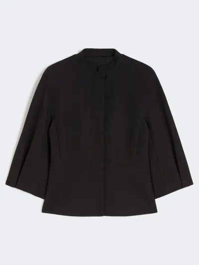 Max Mara Jersey Piqué Jacket In Black