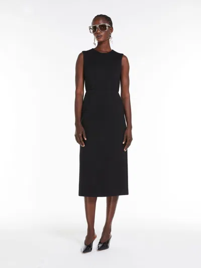 Max Mara Jersey Princess Dress In Black