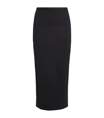 Max Mara Jersey Slim Midi Skirt In Black
