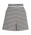 Max Mara Jersey Stripe Shorts In Neutral