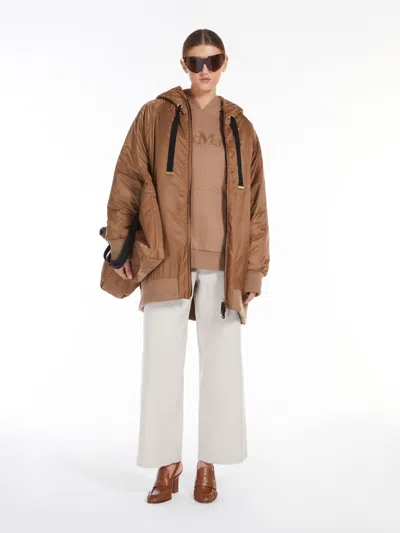Max Mara Jersey Sweatshirt With Embroidery In Brown