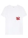 Max Mara Logo-embroidered Crewneck T-shirt In White