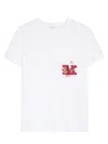 Max Mara Logo-embroidered Crewneck T-shirt In White
