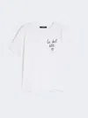 Max Mara Jersey T-shirt With Graphics In White