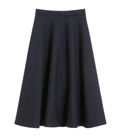 Max Mara Mxmwhisky Jersey Skirt Navy In Animal Print