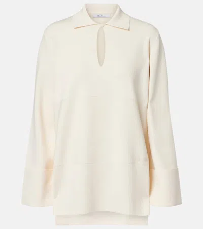 Max Mara Jersey Top In Neutral