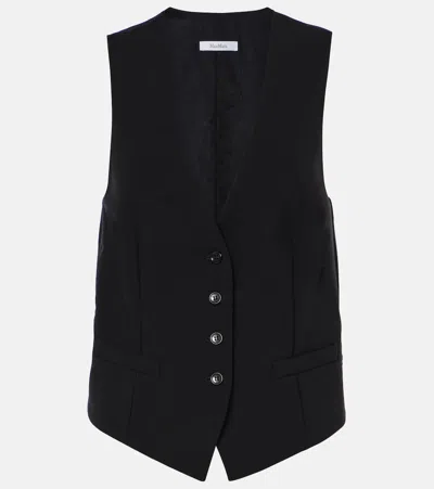 Max Mara Jersey Vest In Black
