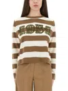 Max Mara Sleeveless Crew Neck Top With Embroidered Detail
