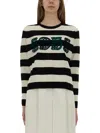 Max Mara Viterbo Wool Crewneck Sweater In Multi