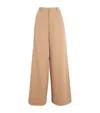 Max Mara Cream Wool Ninfa Wide-leg Pant