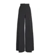 Max Mara Jersey Wide-leg Trousers In Black