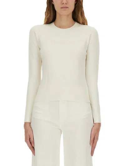 Max Mara Jersey With Logo In White
