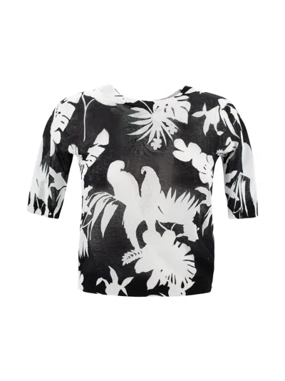Max Mara Jersey With Print In Black