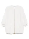 Max Mara Jersey Zip Jacket In White