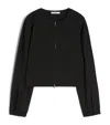 Max Mara Jersey Zip-up Jacket In Black