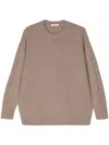 Max Mara Cable Knit Cashmere Crewneck Jumper In Neutrals