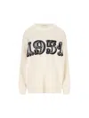 Max Mara Logo-embellishment Crew-neck Sweater In White