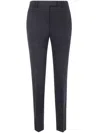 Max Mara Studio Straight Cady Black Trousers In Black