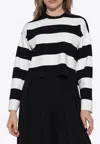 Max Mara Jesone Striped Sweater In Black