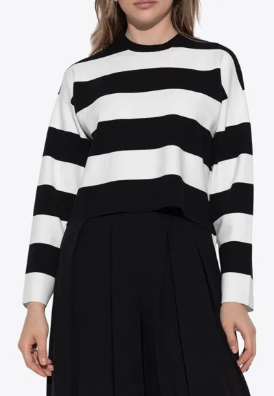 Max Mara Jesone Striped Sweater In Black
