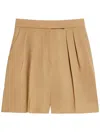 Max Mara Camel Brown Zic Shorts In Beige