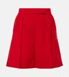 Max Mara Jessica Virgin Wool Shorts In Red